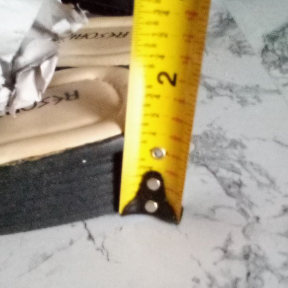 Vintage NWOT Women's  Whipped-stitch Upper Leather Sandals Orange/White size 7 - Picture 7 of 9